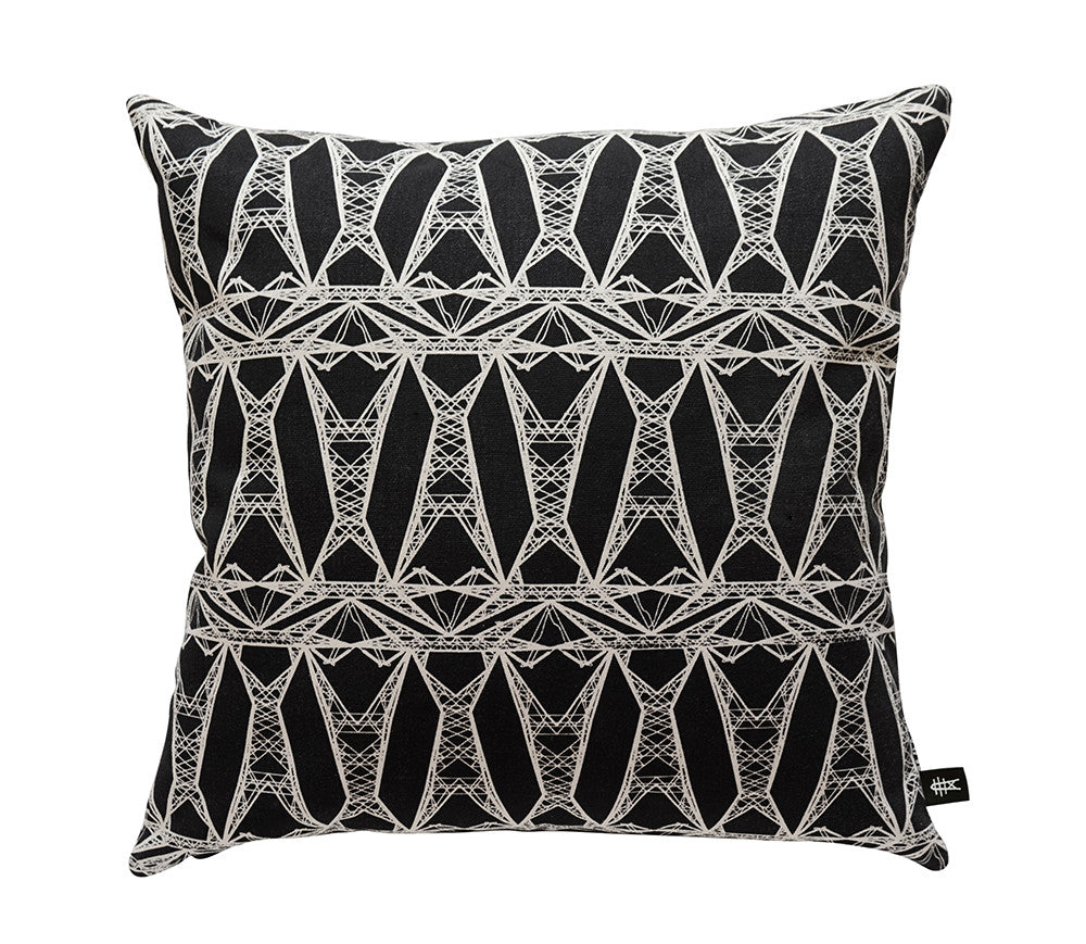 Canvas Cushion Cover - Powerlines