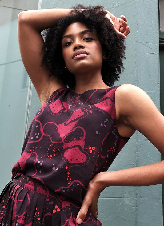 Long Cami – Islands in Space – Maroon