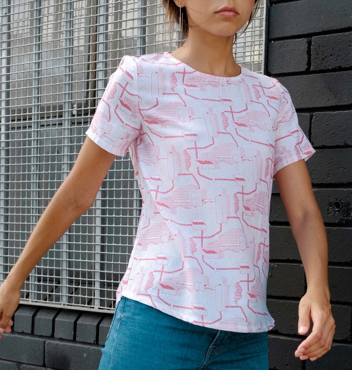 Short Sleeve Blouse - Hot Wax - White